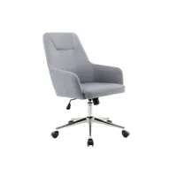 caroc - fauteuil de bureau gris surpiqures blanches