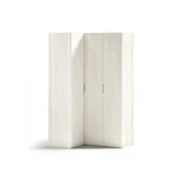 armoire d'angle équerre porte droite pliante 150,8 x 240 cm finition chêne blanchis 20101005015