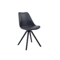 chaise de salle à manger pivotante troyes similicuir pieds en forme ronde , noir /noyer