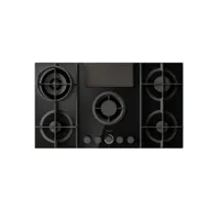 elica - table de cuisson aspirante gaz 88cm 4 feux 10310w noir  prf0147741a - ubd-prf0147741