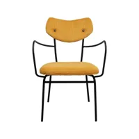 chaise avec accoudoirs viola jaune kare design