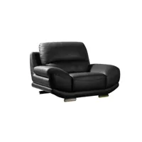 fauteuil en cuir barcelona noir