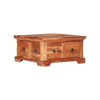 table de salon 66x70x35 cm bois solide d'acacia