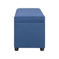 vidaxl banc avec compartiment de rangement 116 cm bleu polyester 281321