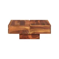 table de salon 80x80x30 cm bois d'acacia massif