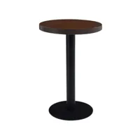 table de bistro table de jardin  table de bar marron foncé 50 cm mdf meuble pro frco12131