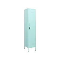 armoire de rangement, armoire à casiers vert menthe 35x46x180 cm acier pks96531 meuble pro
