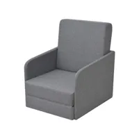 fauteuil  fauteuil de relaxation fauteuil salon convertible gris clair tissu meuble pro frco92405