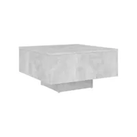 table de salon gris béton 60x60x31,5 cm aggloméré