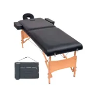 table de massage pliable à 2 zones 10 cm d'épaisseur noir helloshop26 02_0001867