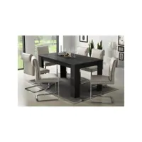 table de salle à manger extensible, console extensible, table moderne avec rallonges, 140 200x88h75 cm, couleur gris cendre 8052773595827