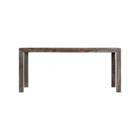 table à manger, table à dîner, table de cuisine gris 180x90x76 cm bois solide pjqw13177 meuble pro