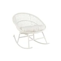 paris prix - fauteuil à bascule design zayo 107cm blanc