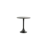 light & living table d'appoint rickerd - noir - ø48cm 6757812