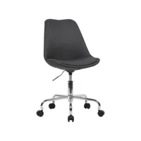 finebuy bureau finebuy tissu  chaise pivotante design avec dossier  chaise de travail avec une charge maximale de 110 kg  chaise shell à roulettes  fauteuil pivotant