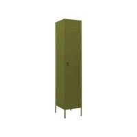 armoire de rangement, armoire à casiers vert olive 35x46x180 cm acier pks56309 meuble pro