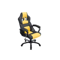 fauteuil de bureau / gaming pedro , noir / jaune