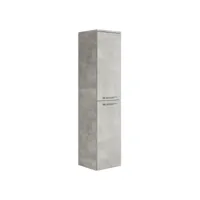 armoire de rangement de saturnus hauteur 130 cm beton gris - meuble de rangement haut placard armoire colonne