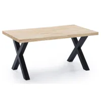 table à manger  x-loft, chêne massif, 160x90x76cm mesafijaloftx160rone