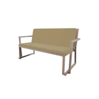 sofa milano - resol - beige - aluminium anodisé 1390x590x750mm