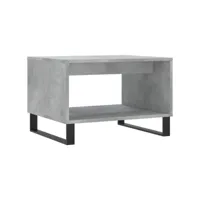 table de salon gris béton 60x50x40 cm bois d'ingénierie
