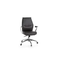 finebuy chaise de bureau fauteuil de direction pivotant avec accoudoirs  chaise tournante appui-tête  cuir véritable - réglable en hauteur - dossier ergonomique - capacité de charge 120 kg
