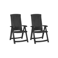 keter chaises de jardin inclinables corsica 2 pcs gris