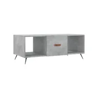 table de salon gris béton 102x50x40 cm bois d'ingénierie