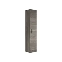armoire de rangement de pluto hauteur 150cm chene gris - meuble de rangement haut placard armoire colonne