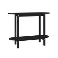 table console noir 110x40x80 cm bois massif de pin