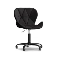 chaise de bureau avec roulettes - chaise pivotante de bureau - revêtement en similicuir - structure noire wito noir