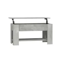 table de salon gris béton 101x49x52 cm bois d'ingénierie