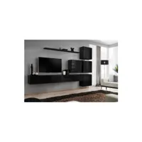 ensemble meuble tv mural  - switch ix - 310 cm x 200 cm x 40 cm - noir