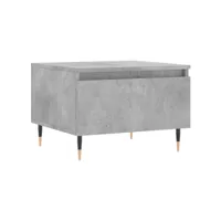 table de salon gris béton 50x46x35 cm bois d'ingénierie