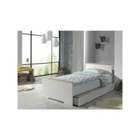 vipack london  lit blanc 90x200cm + lit gigogne ldco1614