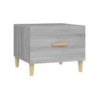 table de salon sonoma gris 50x50x40 cm bois d'ingénierie