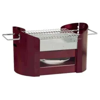 barbecue portatif en acier galvanisé rouge foxy 70x36x33,5cm