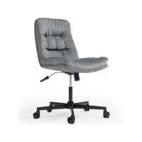 chaise de bureau rembourrée - pivotante - hera gris foncé