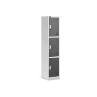 armoire vestiaire 3 compartiments acier 194 cm gris helloshop26 14_0000475