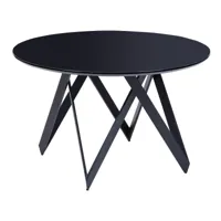 table à manger noire d 120 cm oxhill 427311