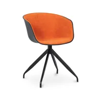 chaise de bureau avec accoudoirs - chaise de bureau design noire - jodie orange