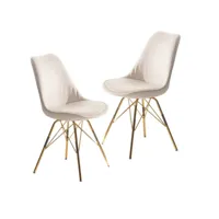 finebuy chaise de salle à manger lot de 2 velours métal design scandinave  chaise cuisine avec dossier  chaise rembourrée capacité de charge maximale 110 kg