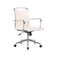 fauteuil de bureau burnley similicuir ou véritable cuir , blanc /similicuir