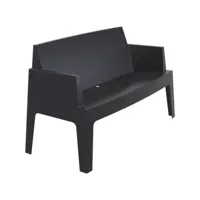 canapé sofa modèle box en polypropylène - materiel chr pro - noirpolypropylène