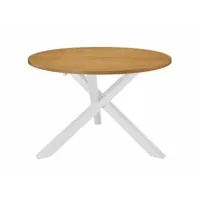 table de salon salle à manger design blanc 120 cm mdf helloshop26 0902299