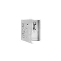 boîte a clés en métal laqué blanc - 22 x 5 x 24 cm