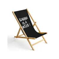 chaise longue pliable en bois fauteuil de plage pliant en hetre classique lit de plage karma noir 1 [119]