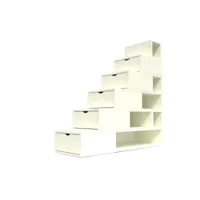 escalier cube de rangement hauteur 150cm  ivoire esc150-iv