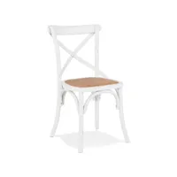 chaise de cuisine rétro 'chably' en bois blanc chaise de cuisine rétro 'chably' en bois blanc
