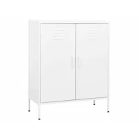 armoire de rangement blanc 80x35x101,5 cm acier 2